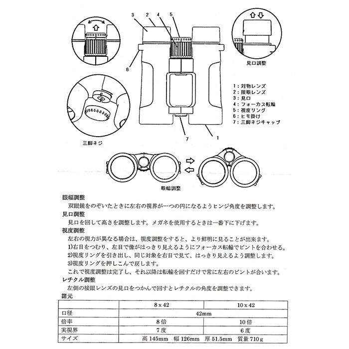 Opt Tian 8x42ディフェンダー軍用双眼鏡【SOE-4型レチクル】 - L.E.M. Supply Co. -通信販売部-